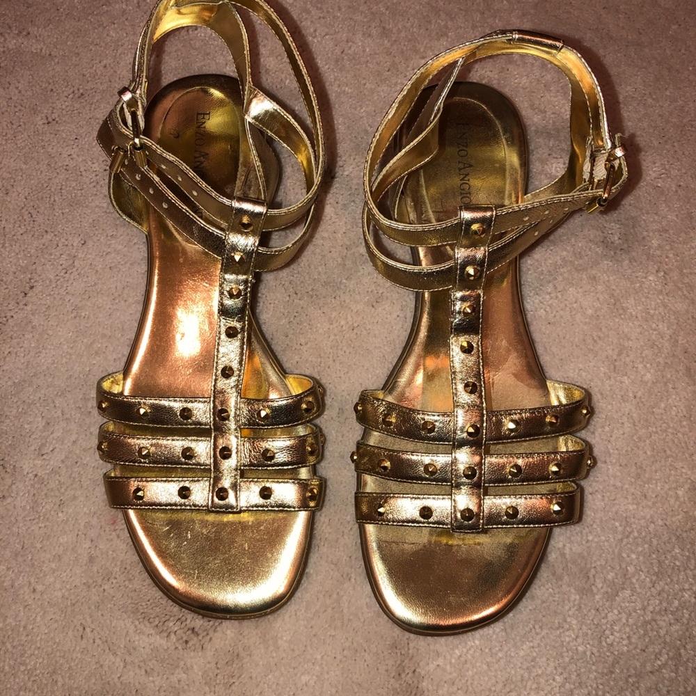 Gold Enzo Angiolini sandals